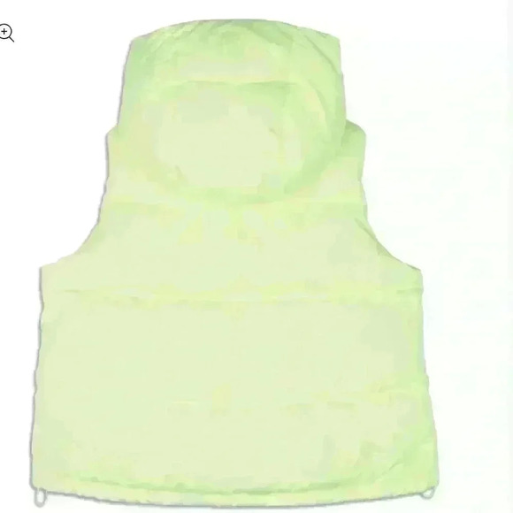 Lululemon Wunder Puff Cropped Vest with hood - faded zap neon - Picture 2 of 3